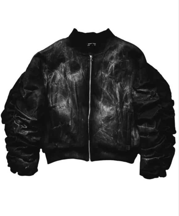 Водостійкий Бомбер від PassportUkraina в Чорному кольорі