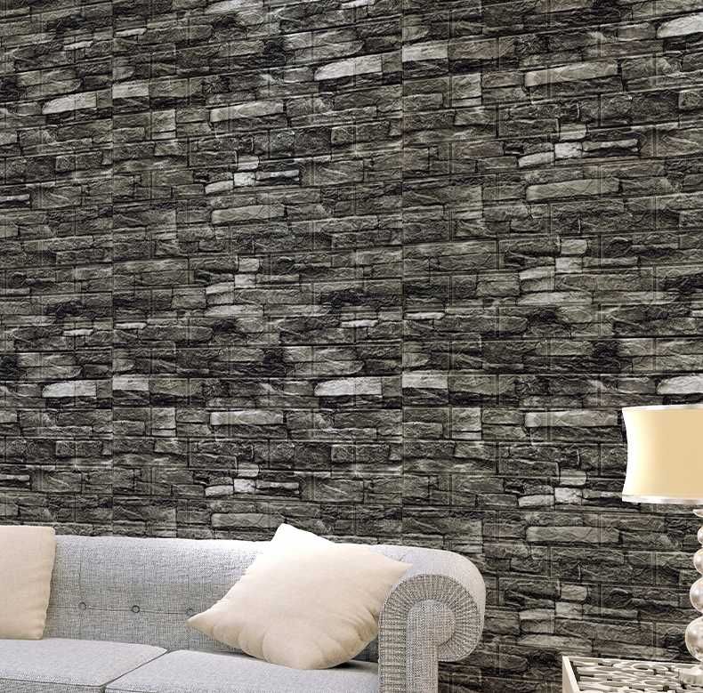 Nowe PANELE 3D Ścienne Samoprzylepne Szara Cegła Tapeta (WYPRZEDAŻ)
