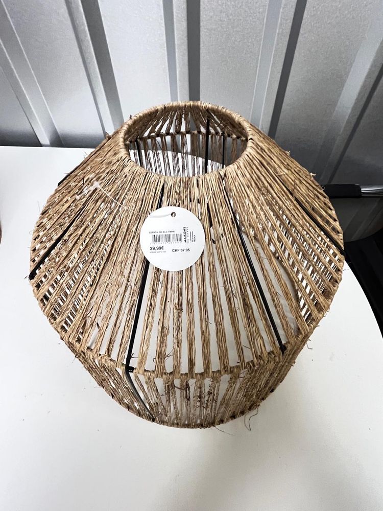 Candeeiro de teto em juta natural – novo