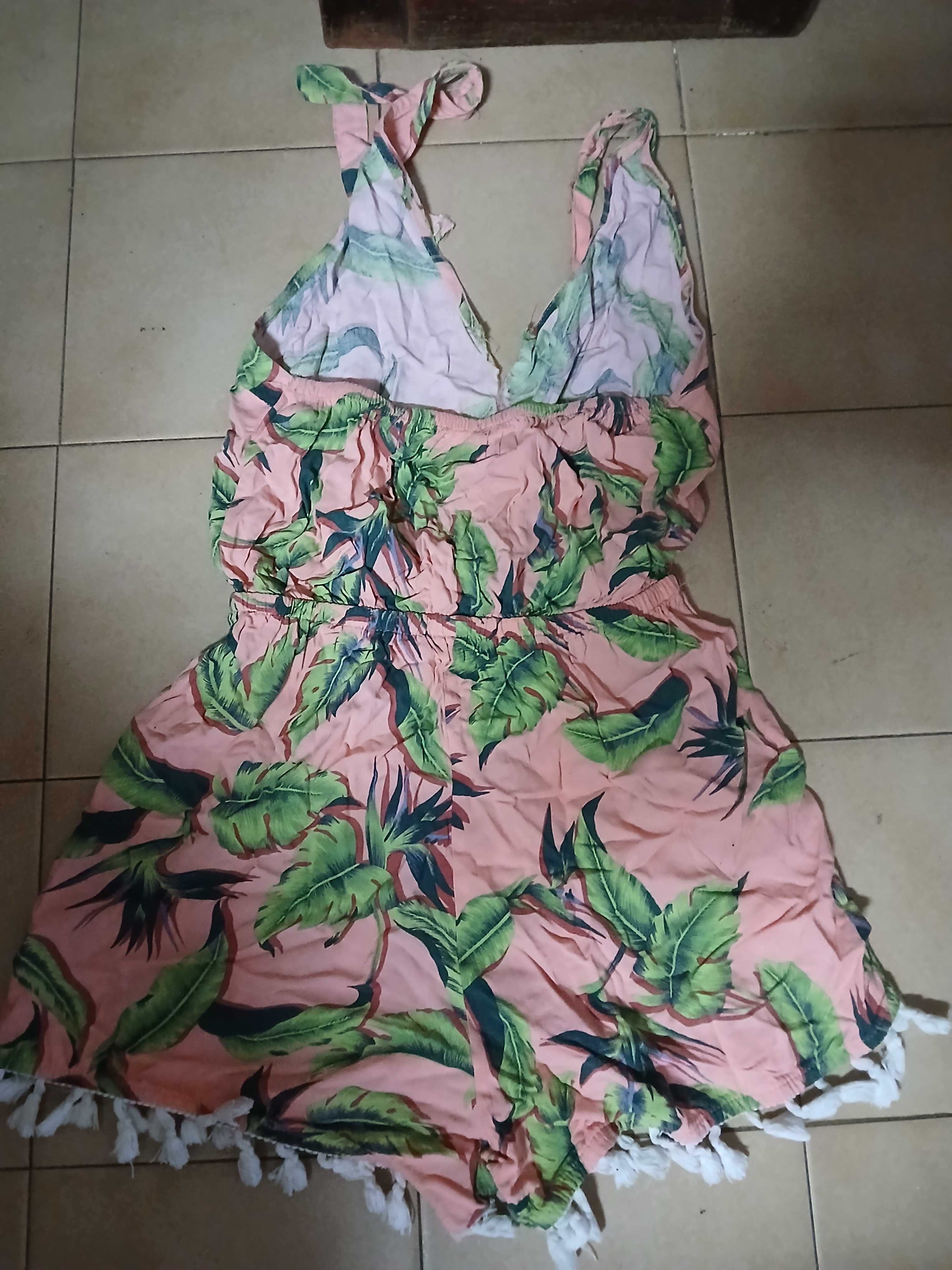 Macacão calção em tons de rosa e verde da Women'secret