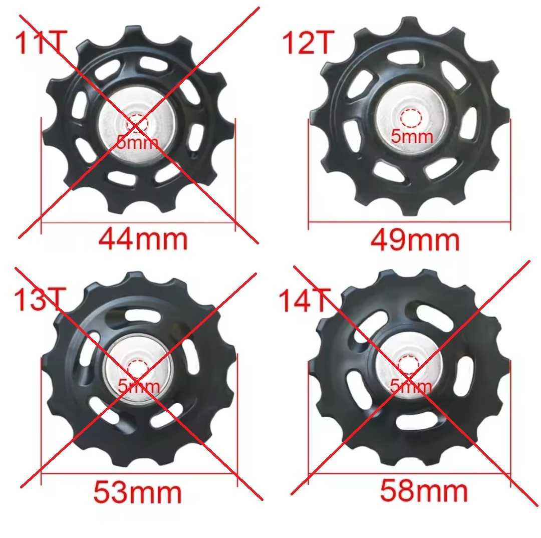 Łożysko 12T koło pasowe rower MTB tylne koło prowadzące czarne 1szt.