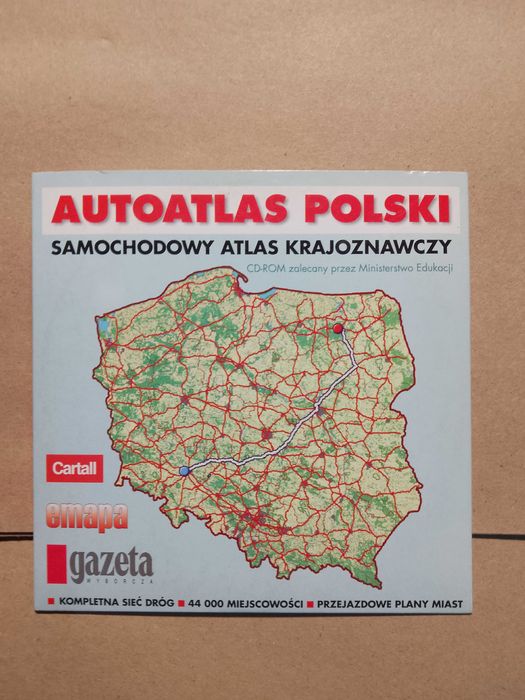 Autoatlas Polski samochodowy atlas krajoznawczy pc