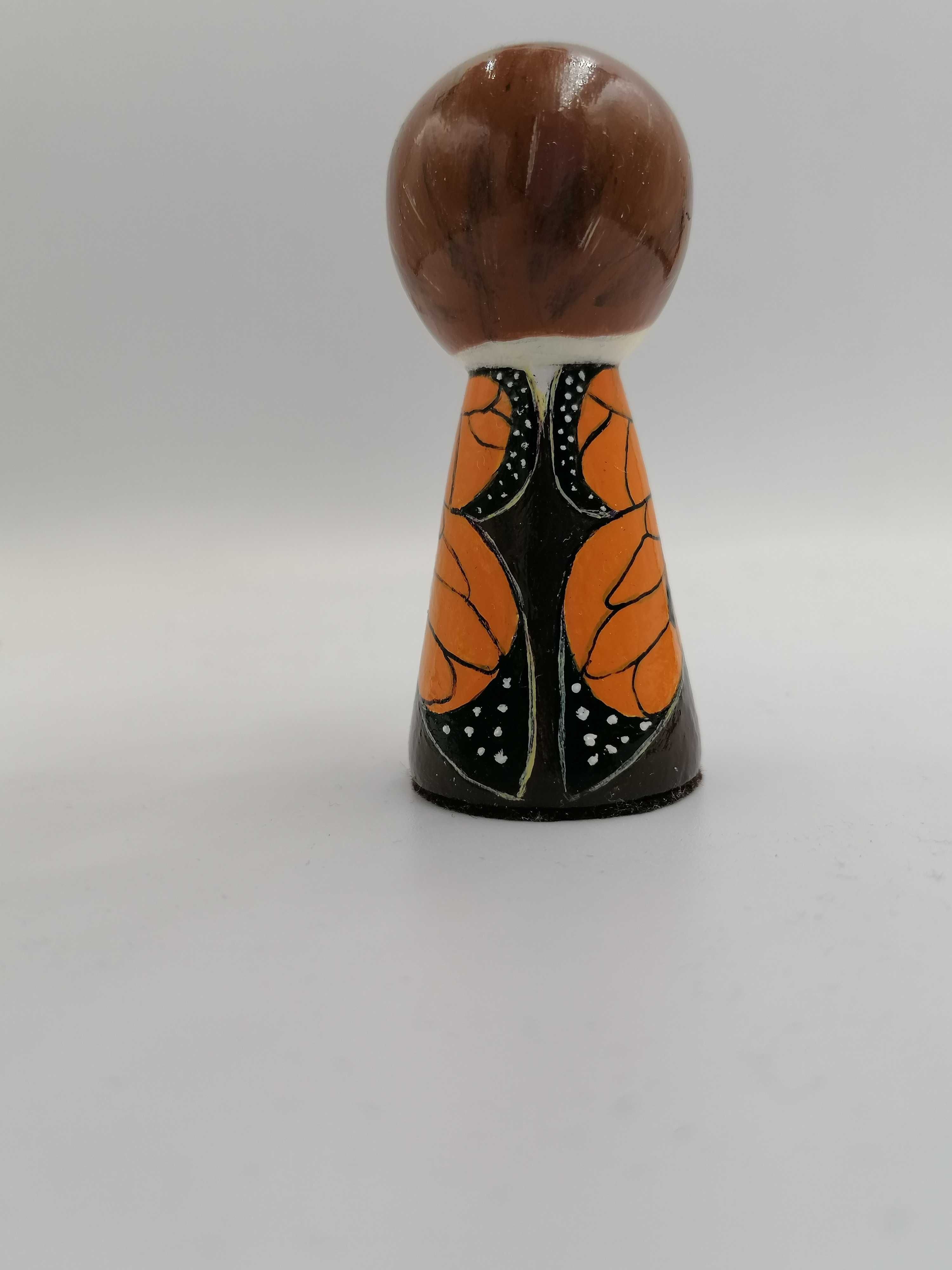 Motylek, Peg Doll, Drewniana Figurka