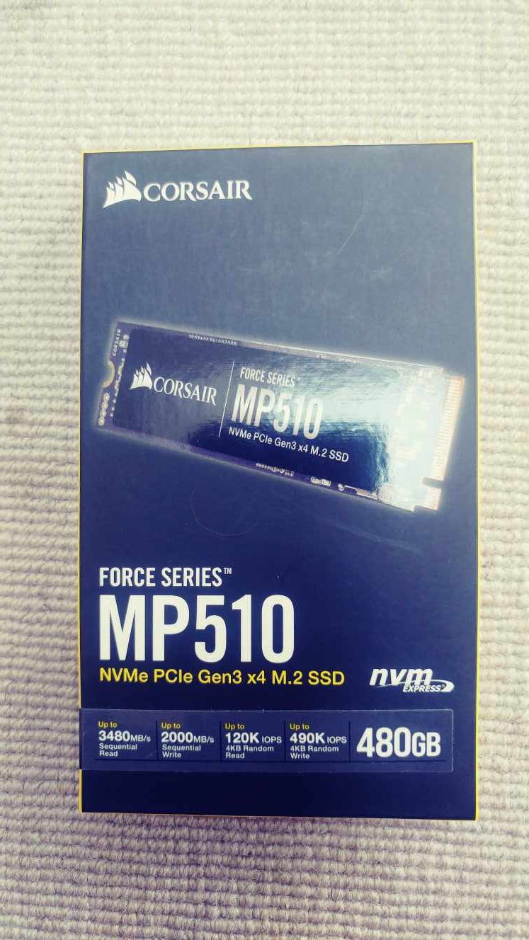 Dysk NVMe Corsiar MP 510 480gb. Nowy!