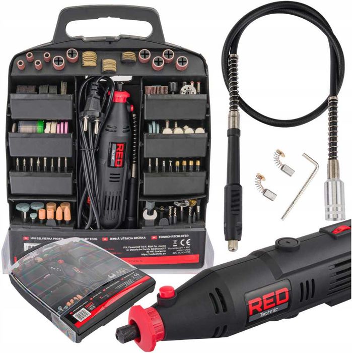 Mini SZLIFIERKA TRZPIENIOWA Prosta Zestaw 300 el RTSPT0047