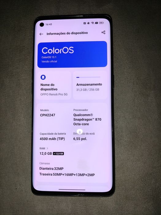 OPPO Reno6 pro 5G 256gb 12+12ram