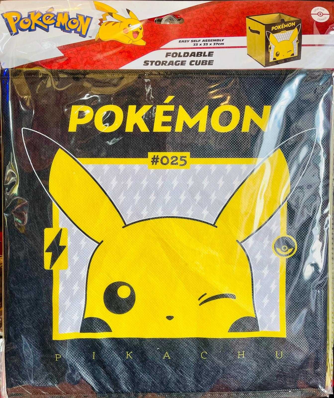 Składany Pojemnik Na Zabawki POKEMON PIKACHU Kosz 33X33X37 Pudełko