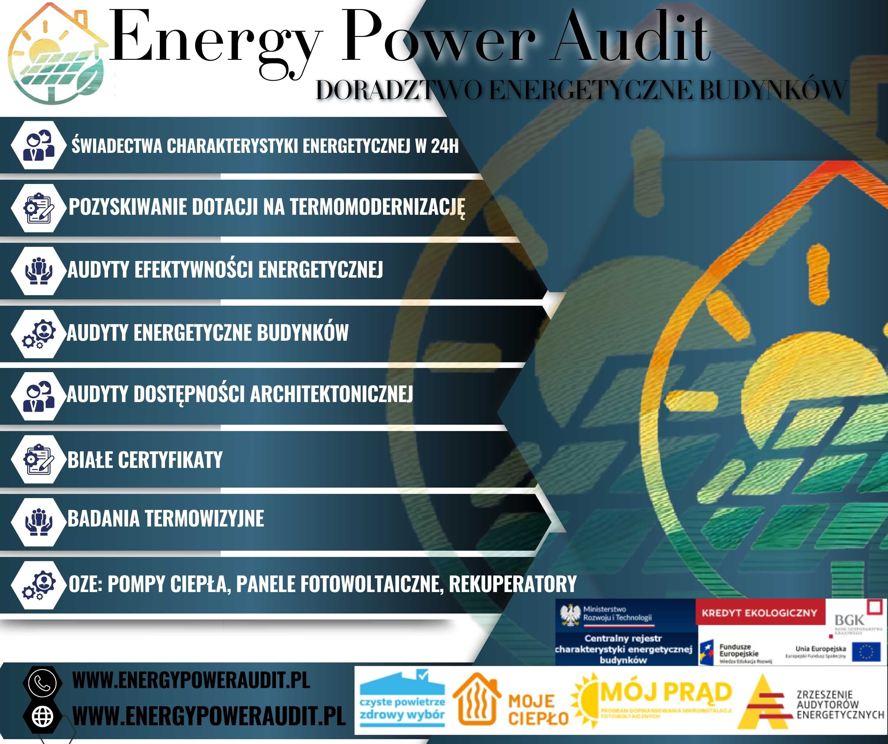 Świadectwa energetyczne Audyty Termowizja Doradztwo Energetyczne