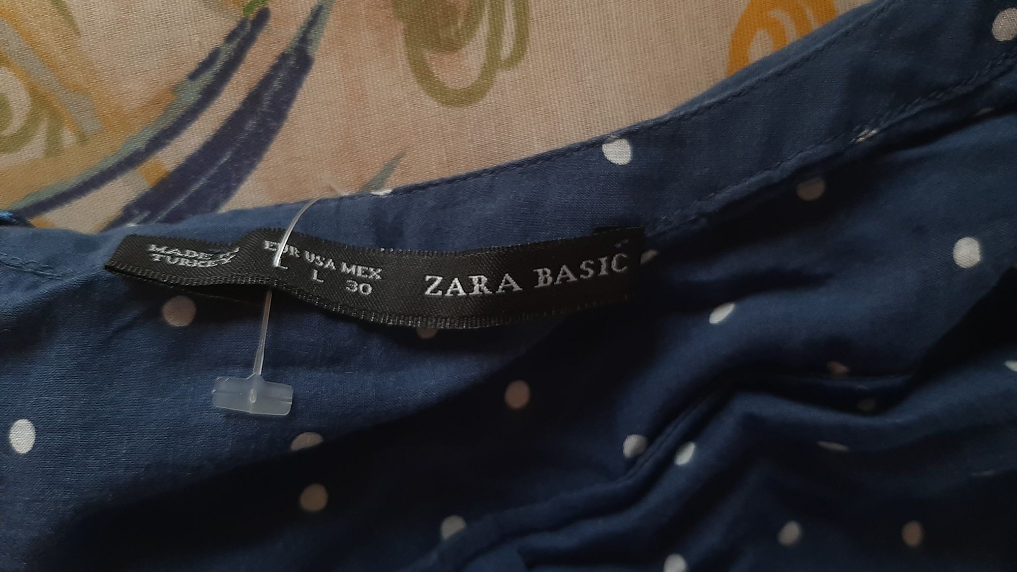 Granatowa koszula koszulka bluzka bluzeczka Zara L 40 rozmiar