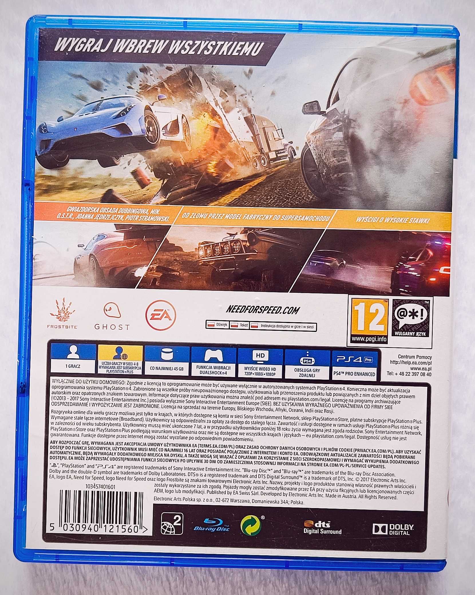 Need for Speed Payback PL Dubbing PS4