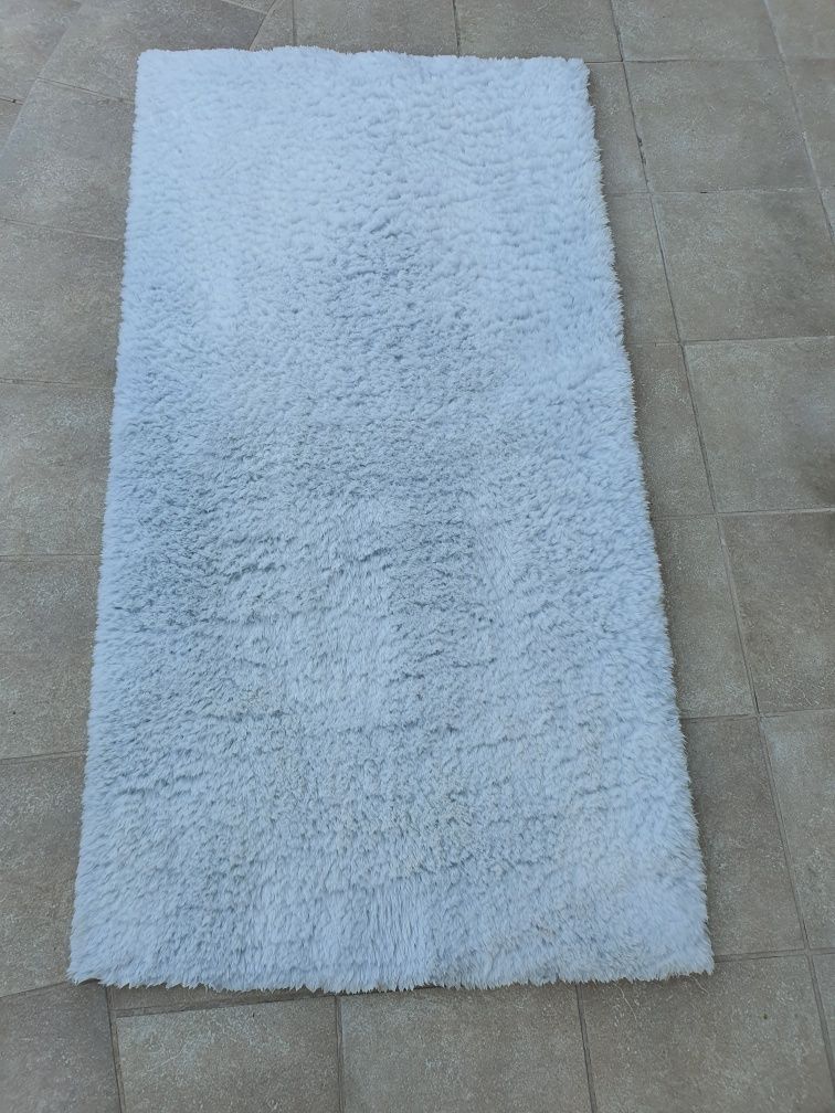 Biały dywan Shaggy  150x80