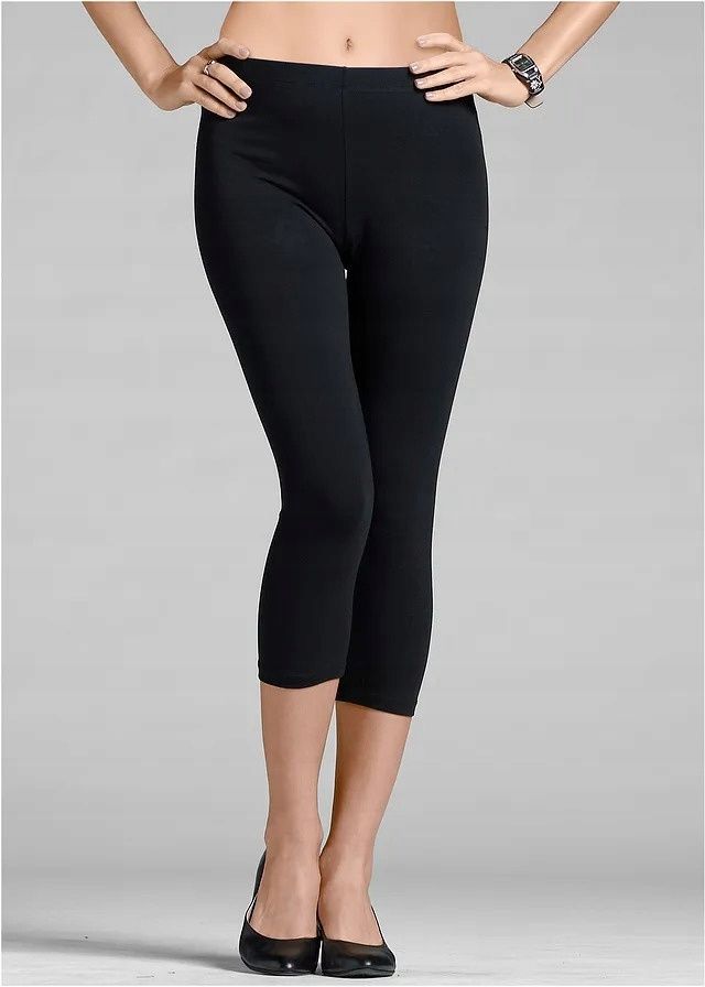 B.P.C legginsy 3/4 czarne bawełniane ^36/38