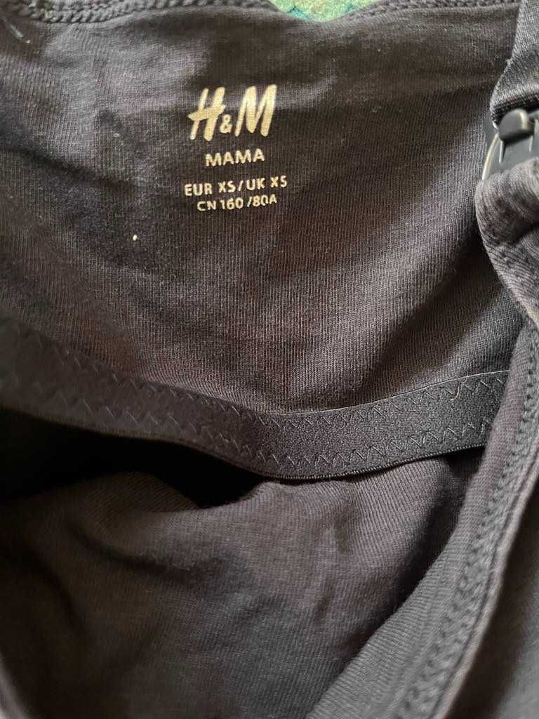 Koszulka granatowa na ramiączkach do karmienia HM Mama 34 XS