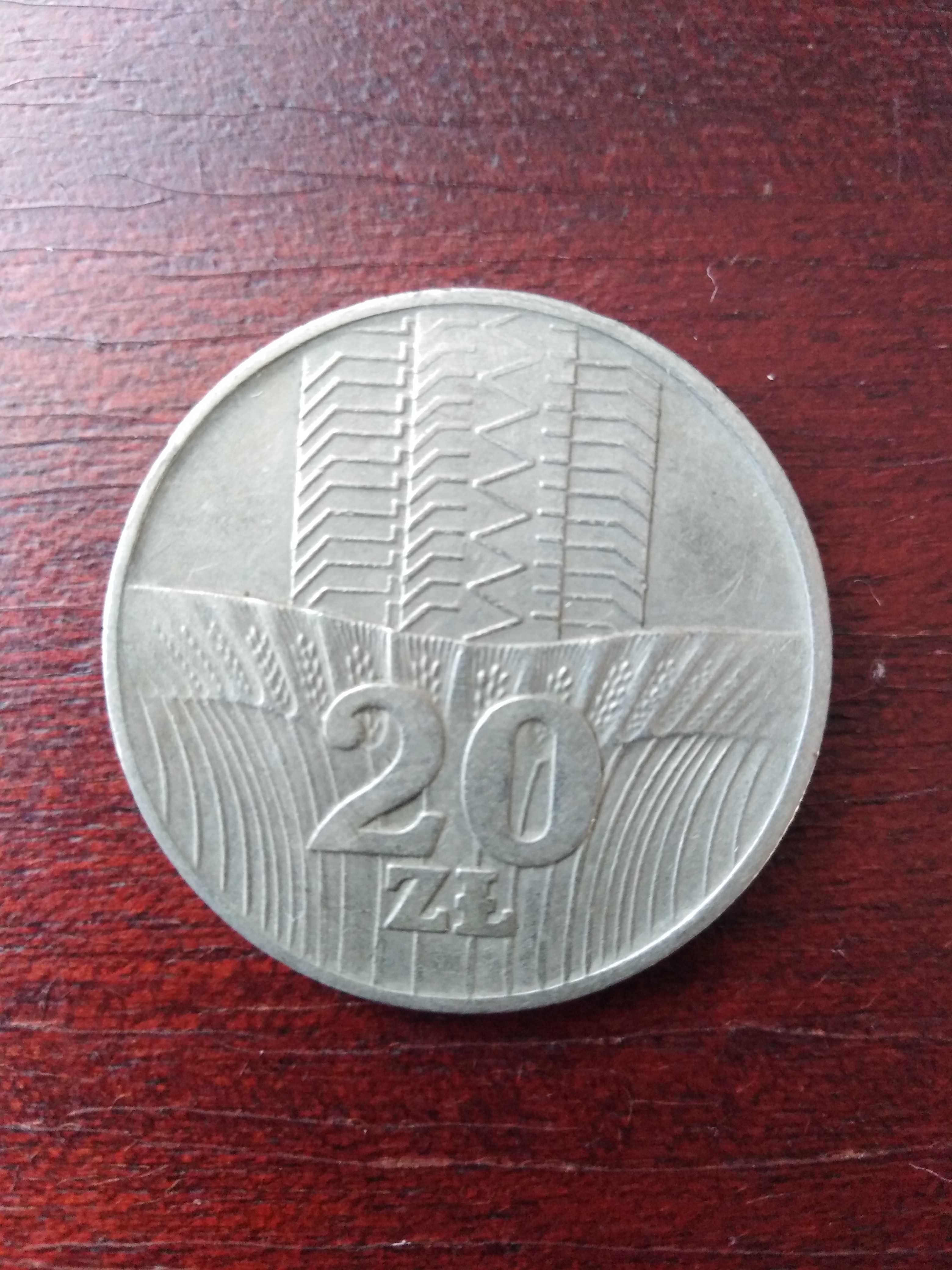 Moneta monety 20 zł wieża i kłosy 1973