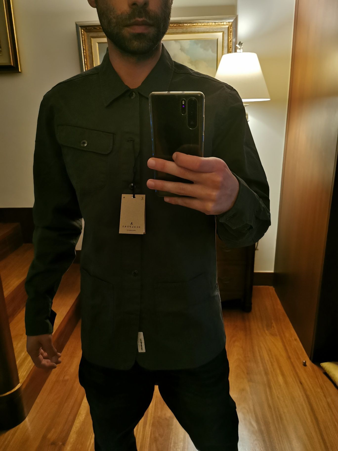 Camisa/casaco verde tropa