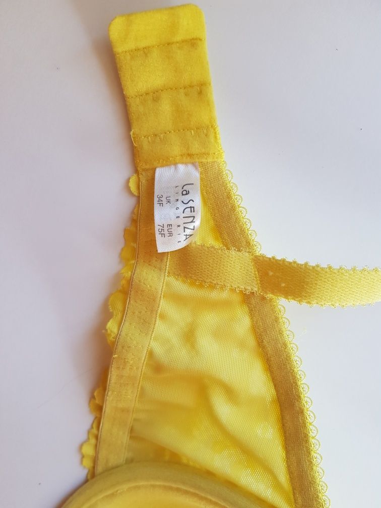 La Senza żółty biustonosz w kwiatki 70E