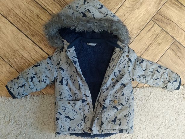 Piękna zimowa kurtka dla chłopca So Cute r. 98 na 2-3 lata, ocieplana