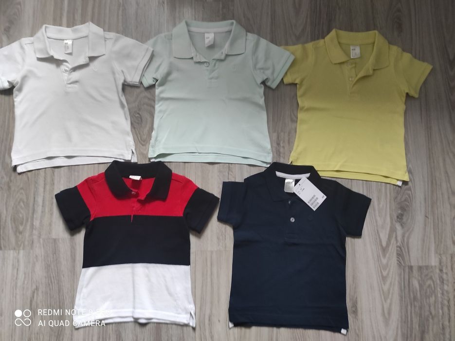 Zestaw 5 polówek H&M 74 koszulki polo