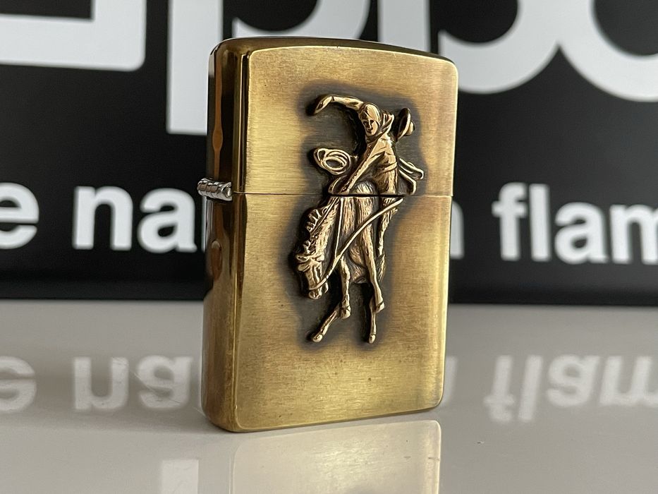 Zapalniczka Zippo 1993 Marlboro Wild West, Bucking Bronco, Brass