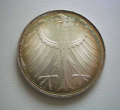 Германия, 5 марок 1974 года, серебро
