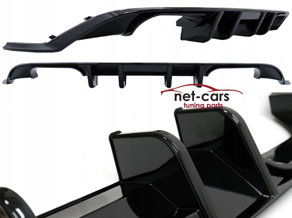 Dyfuzor dokładka zderzaka tył VW GOLF 7.5 17- HB R-line czarny połysk