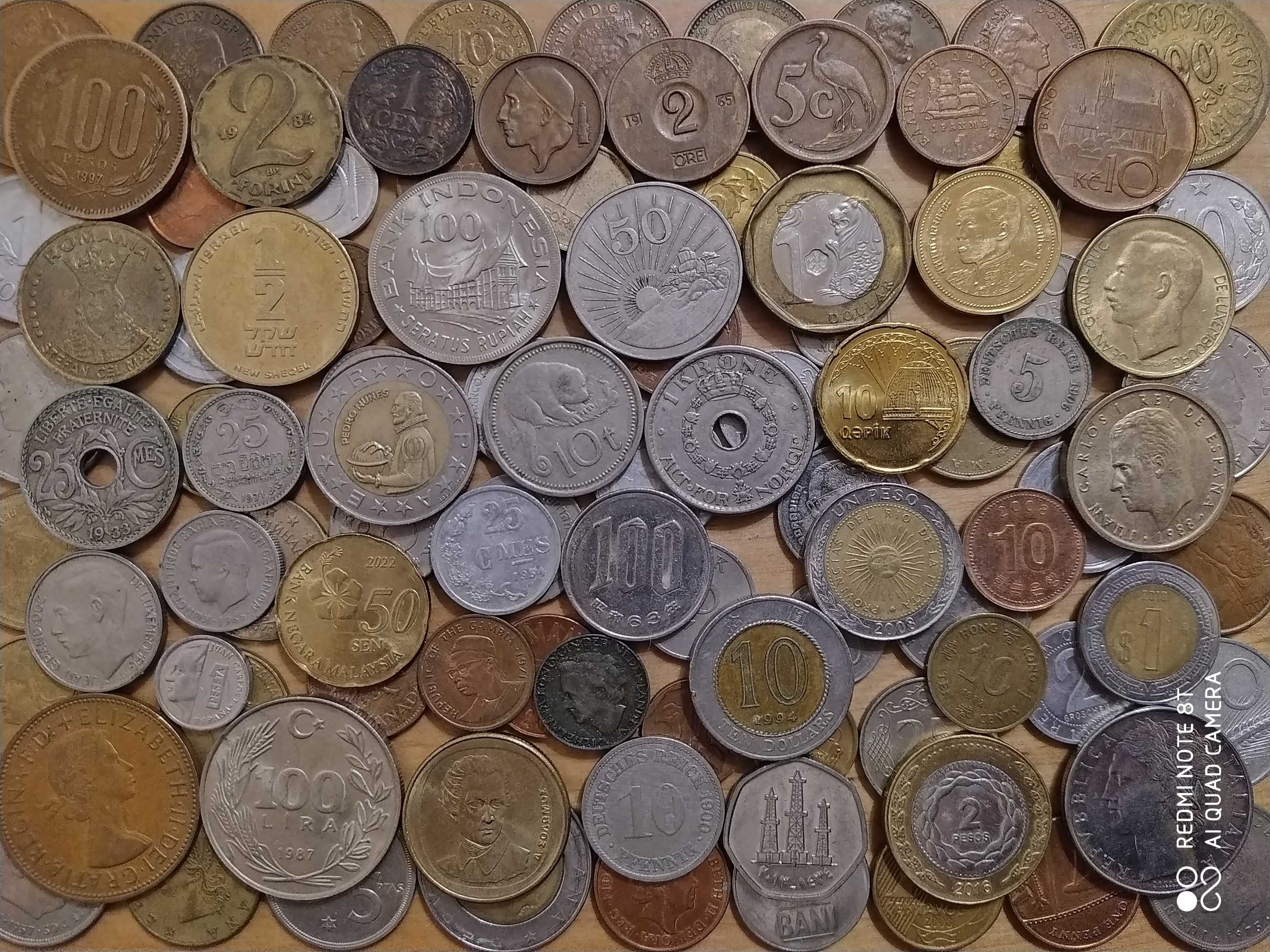 Монети світу 100 шт без повторів всі континенти №7