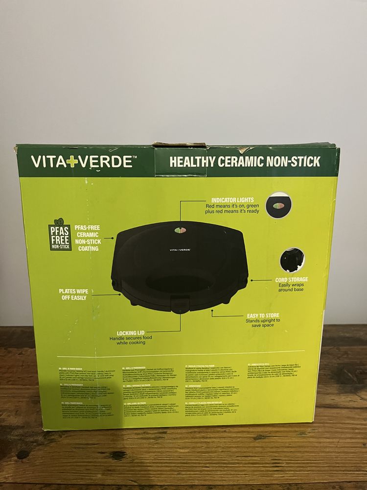 VITAVERDE grill i opiekacz do panini Czarny