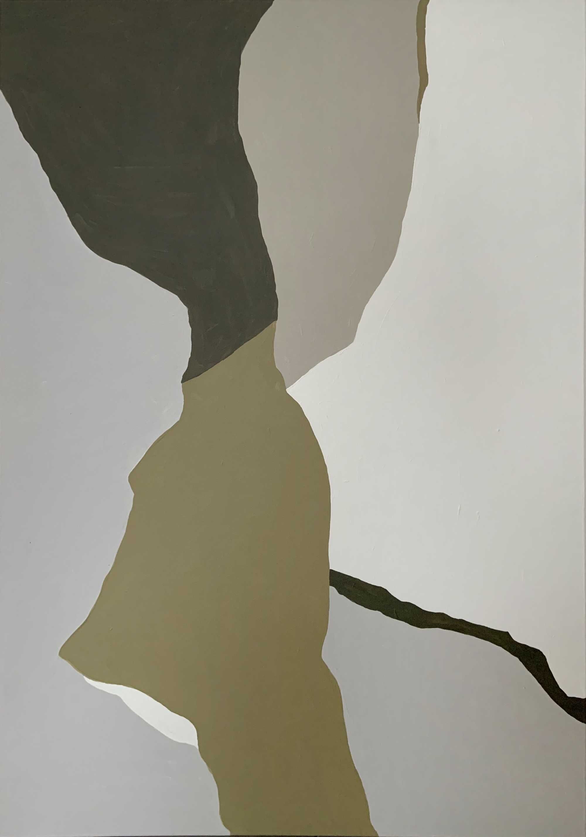 Obraz abstrakcyjny  70x100cm, odcienie zieleni, obraz na płótnie