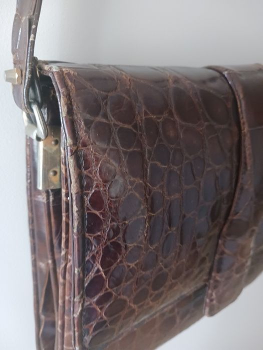 Torebka skórzana VIntage ze skóry czekoladowa brazowa