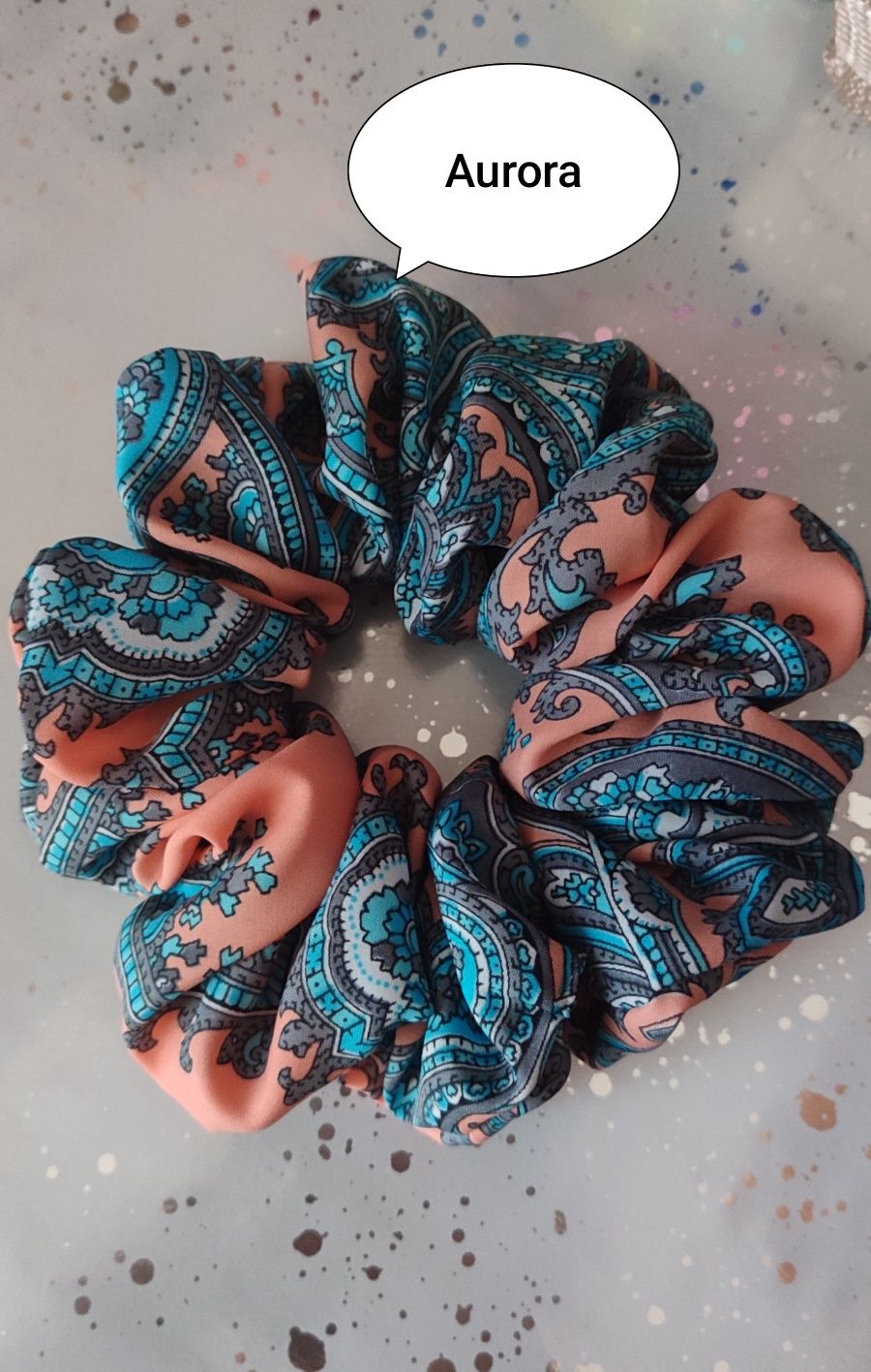Scrunchie do włosów rozm XL Aurora