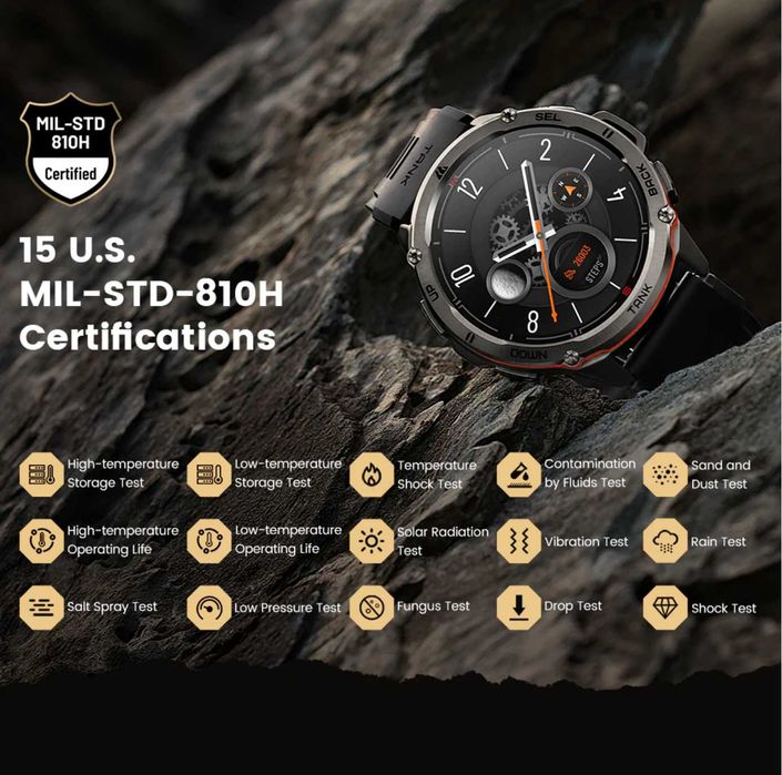 Тактичний смарт годинник Kospet Tank T3 Ultra