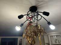 Nowoczesna lampa sufitowa czarna loft