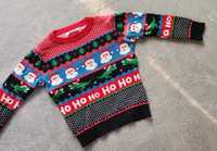 Piękny ciepły sweter Merry Christmas F&F 98 na 2-3 lata święta