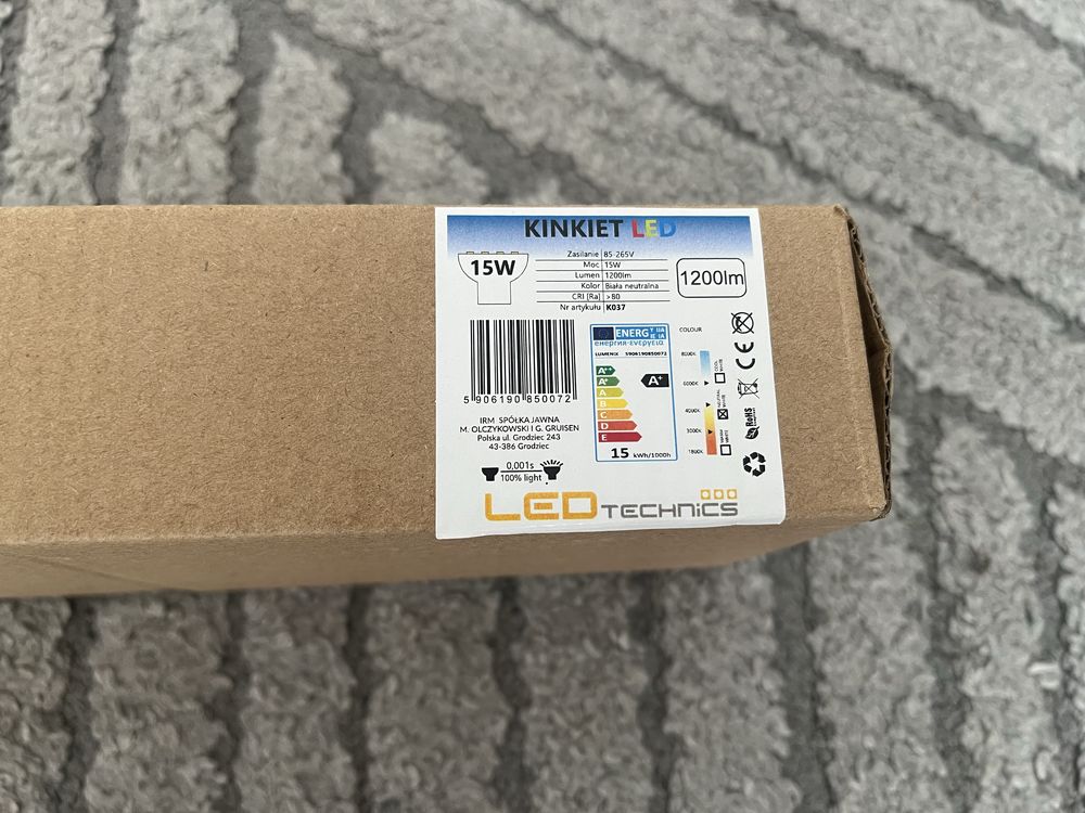 Kinkiet łazienkowy 60 cm, 12 W led