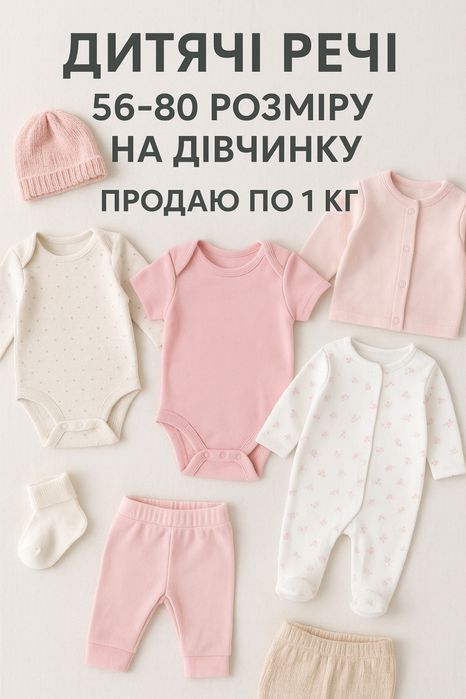 Дитячі речі на дівчинку 56-80