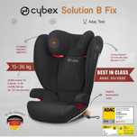 Fotelik samochodowy Cybex 15-36kg, ADAC ochrona boczna, zaczepy