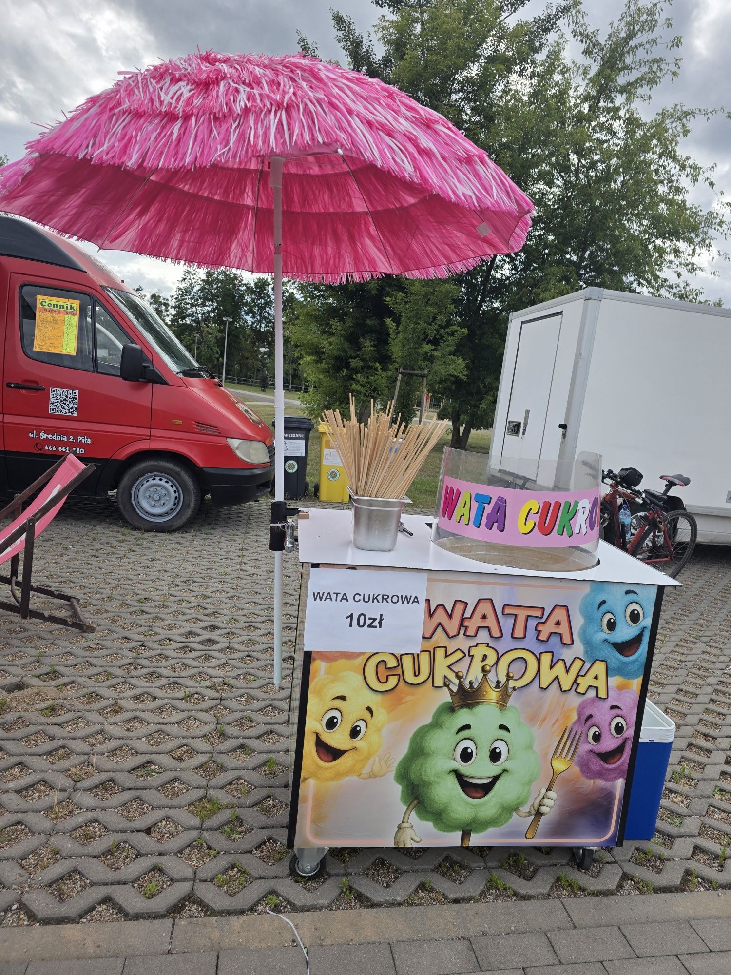 Wózek do waty cukrowej