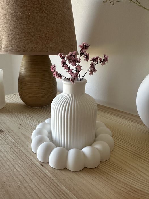 Jarra decorativa com flores secas NOVA