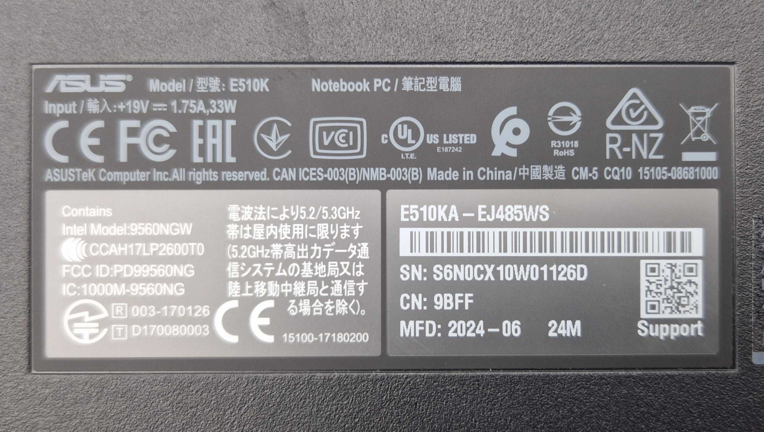 Laptop ASUS VivoBook E510KA-EJ485WS 15.6" N4500 4GB/128GB SSD Win 10