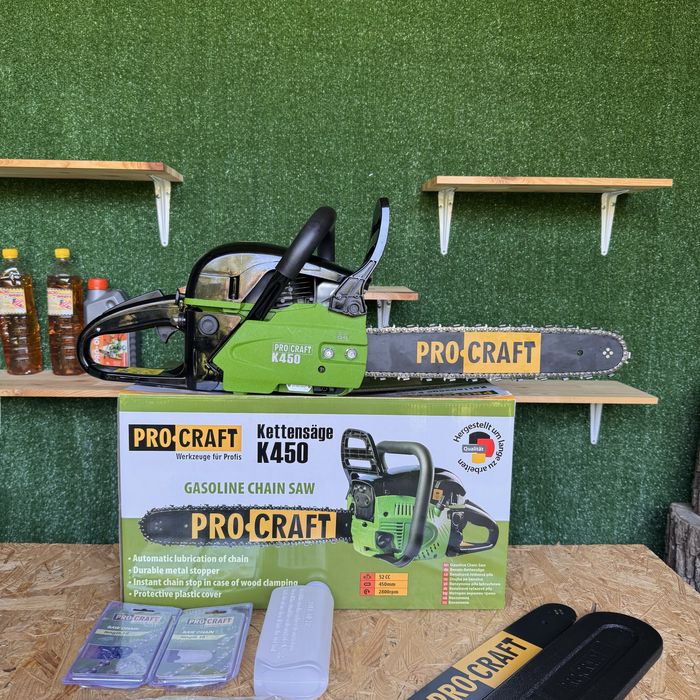 Бензопила Procraft K450 2 шини 40/45 см, 52 см³