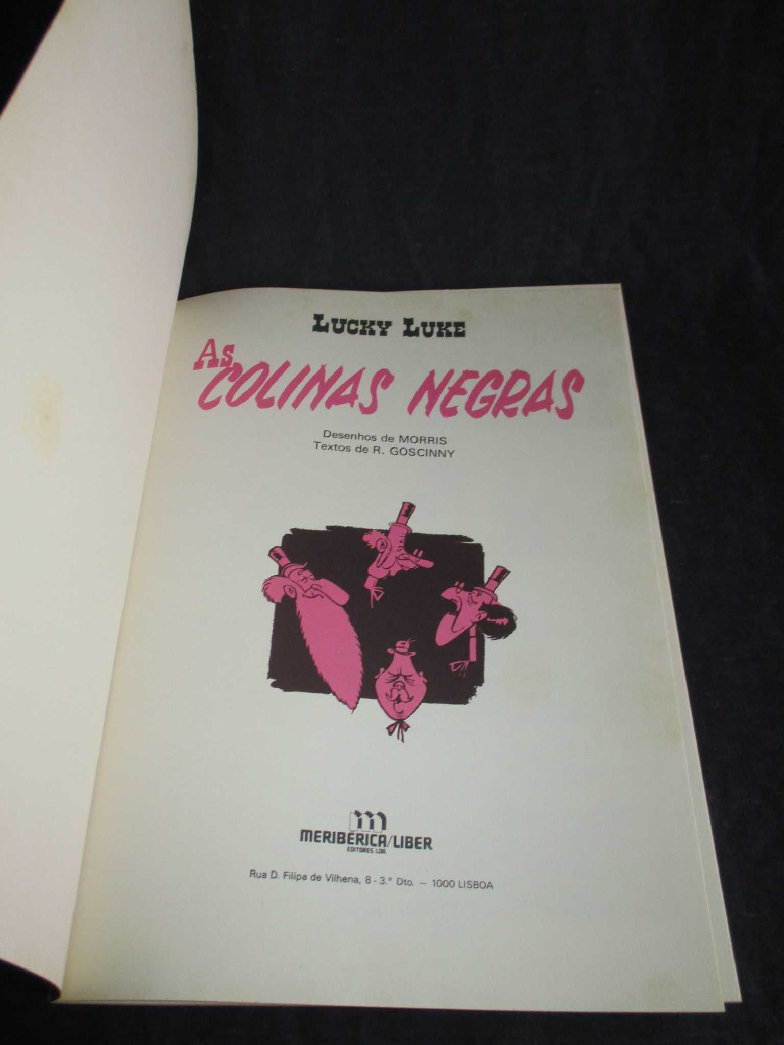 Livro BD As Colinas Negras Lucky Luke Meribérica Liber