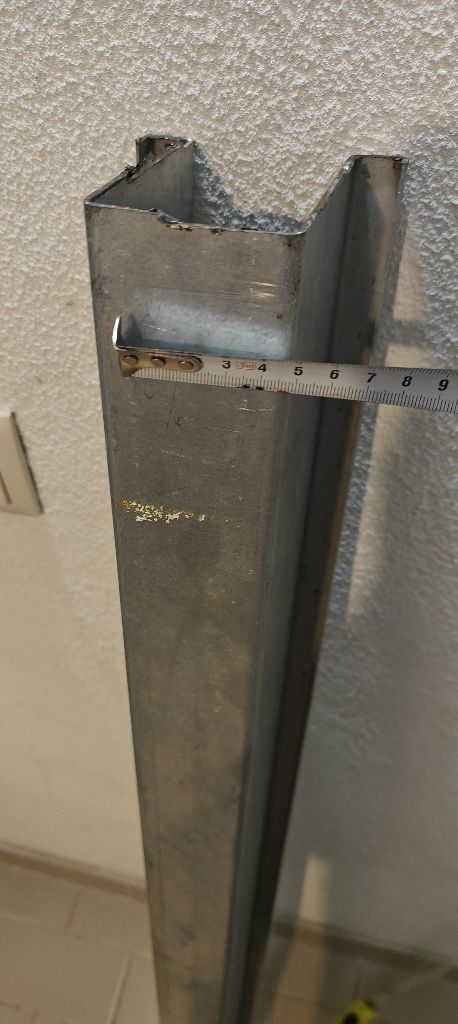 Calhas galvanizados. 1 m, 3 m.