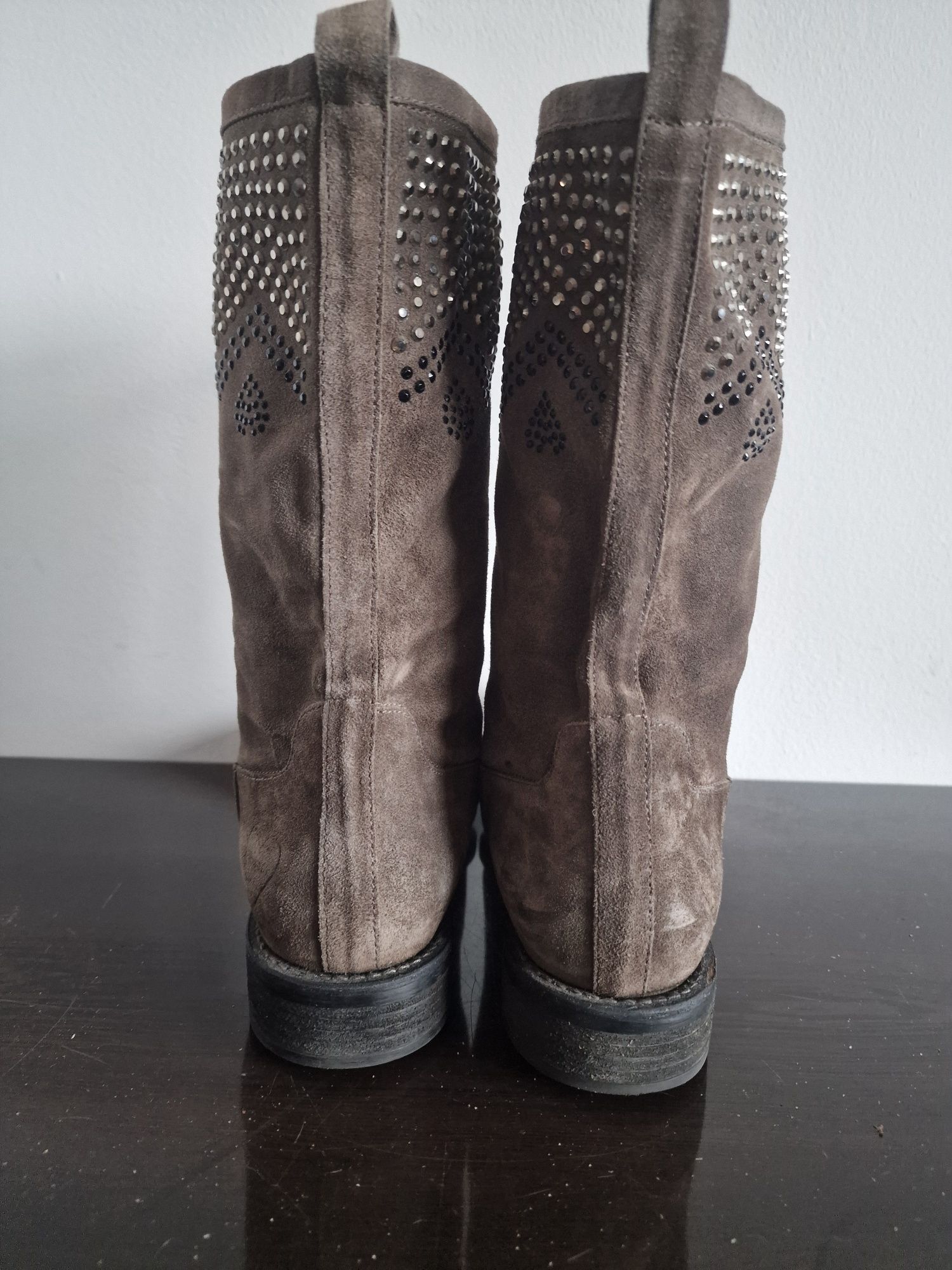 Twin Set zamszowe botki rozmiar 40
