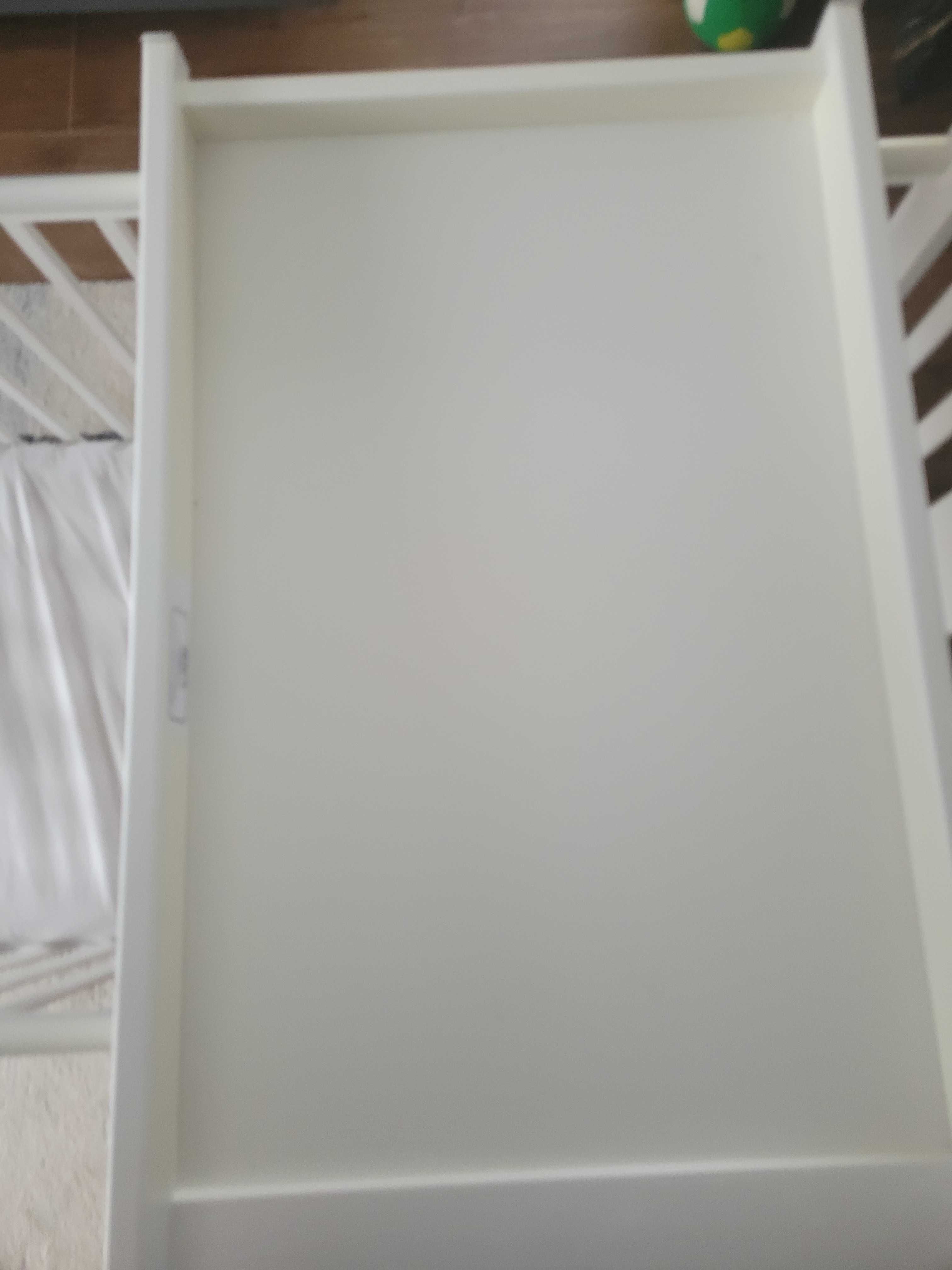 Łóżeczko Star Cot 120*60 białe Woodies, przewijak , szuflada , materac