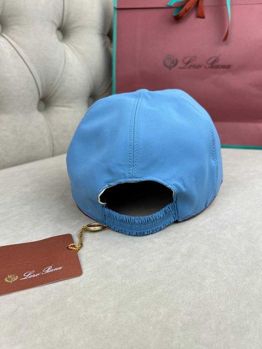 Голубая кепка Loro Piana кепка с вышивкой Лоро Пиана gu603