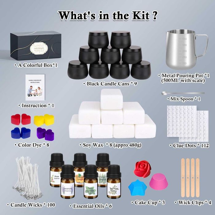 Zestaw DIY Aottom do Produkcji Świec | 9 Świec Zapachowych