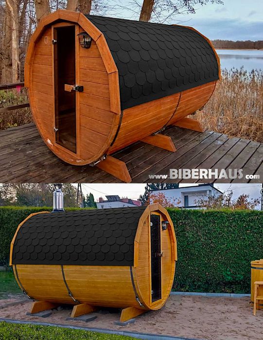 SAUNA Ogrodowa 300 cm + OKNO 100% + GRATIS Beczka 500L + Akcesoria