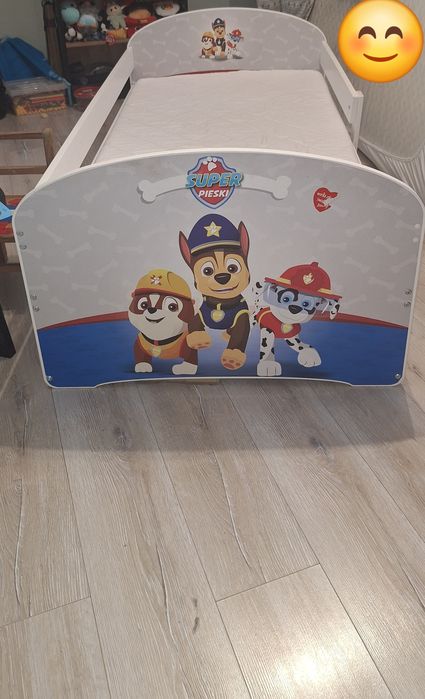 Łóżeczko dziecięce ,,Psi patrol''+materac+szuflada