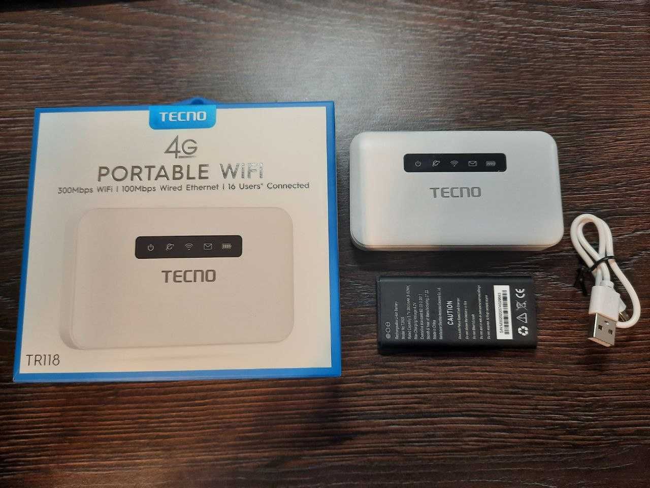 Маршрутизатор на аккумуляторі Tecno TR118 4G-LTE