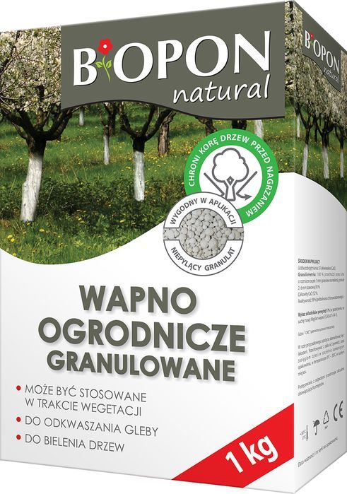 Wapno ogrodnicze granulowane do bielenia i odkwaszania gleby 1 kg
